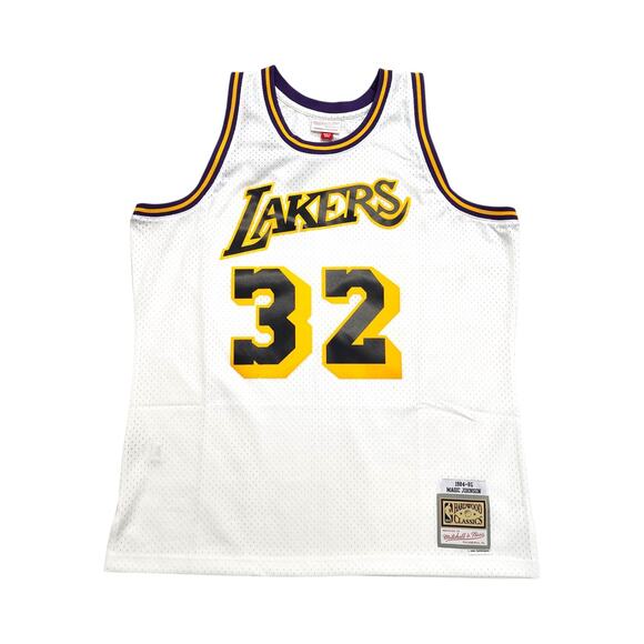 Magic Johnson LA Lakers Mitchell & Ness Swingman White Jersey XL - New $130 - Picture 1 of 7